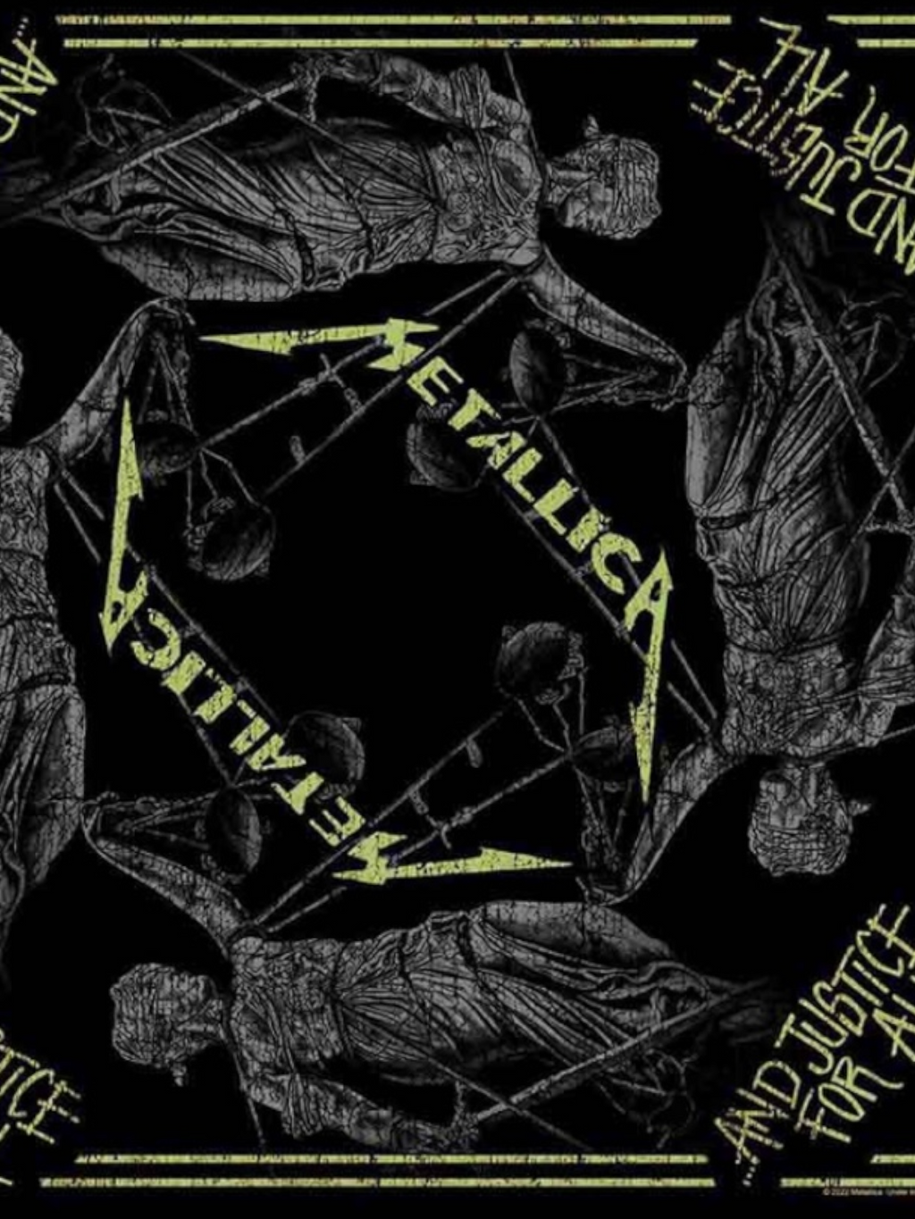 Metallica Unisex Bandana: And Justice For All (Black)