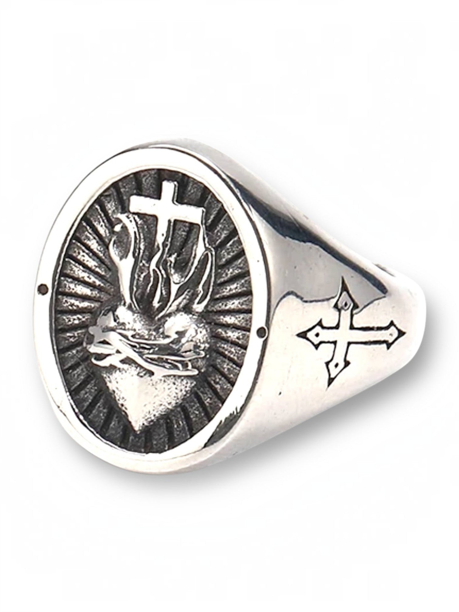 Flaming Heart Ring