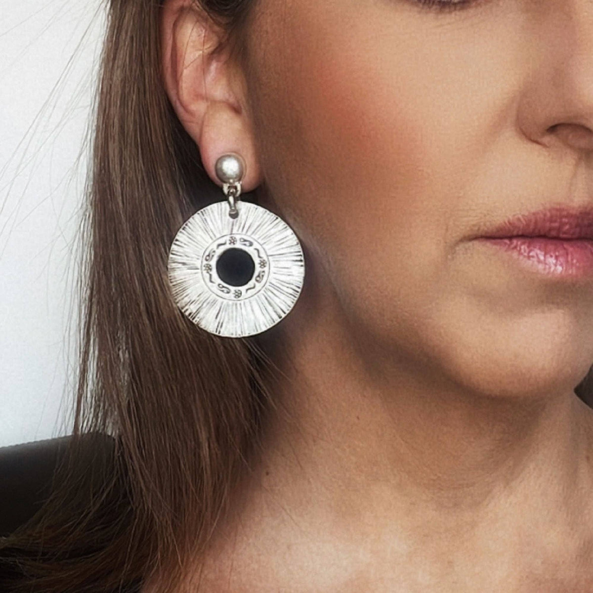 Etna silver earring