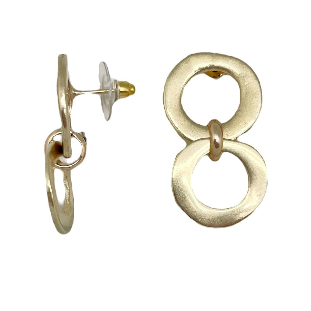 Double gold hoop earring