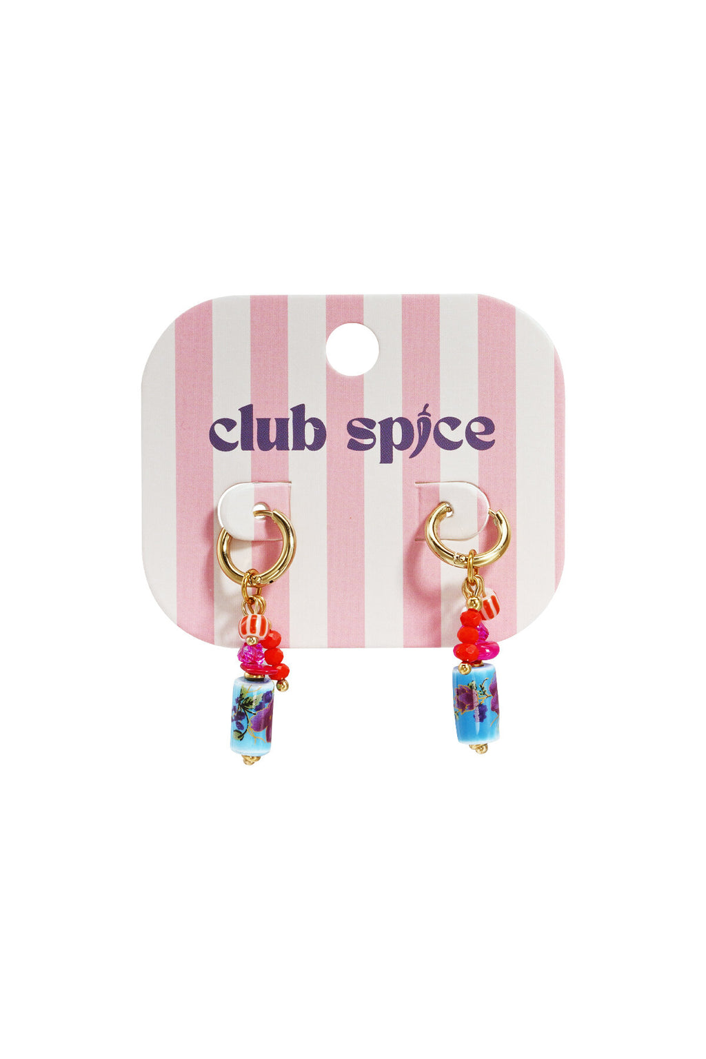 Elegant Pink & Blue Bead Earrings for Spring/Summer