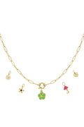 Elegant 14K Gold Plated Flower Pendant Necklace for Women