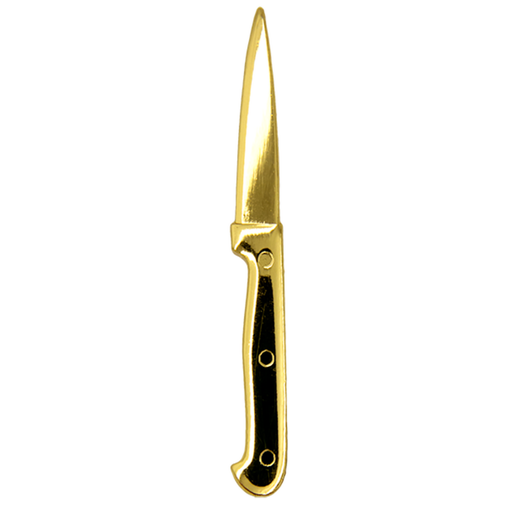 Alfiler de cuchillo dorado