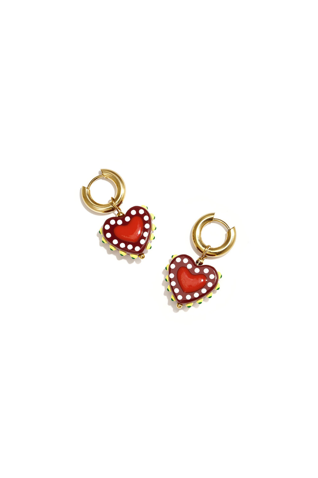 Charming Pink & Red Heart Beads Earrings for Women