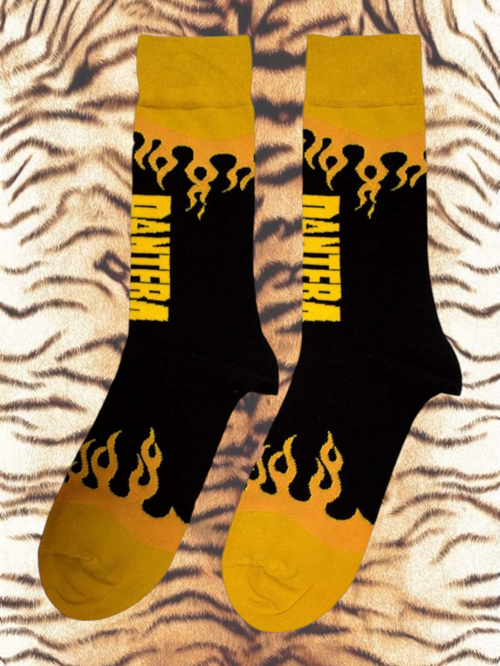 Pantera Unisex Socks: Flame (Black) (maat 40-45)