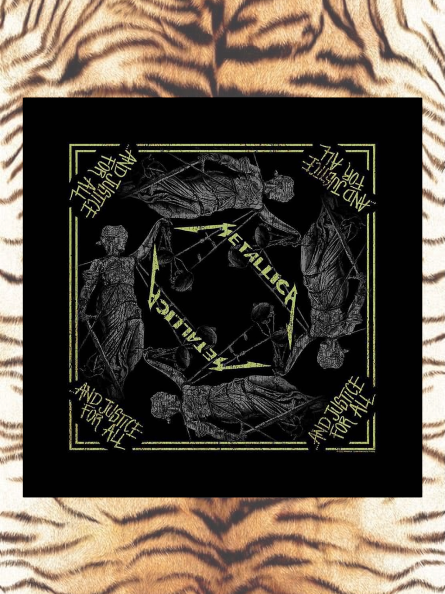 Metallica Unisex Bandana: And Justice For All (Black)