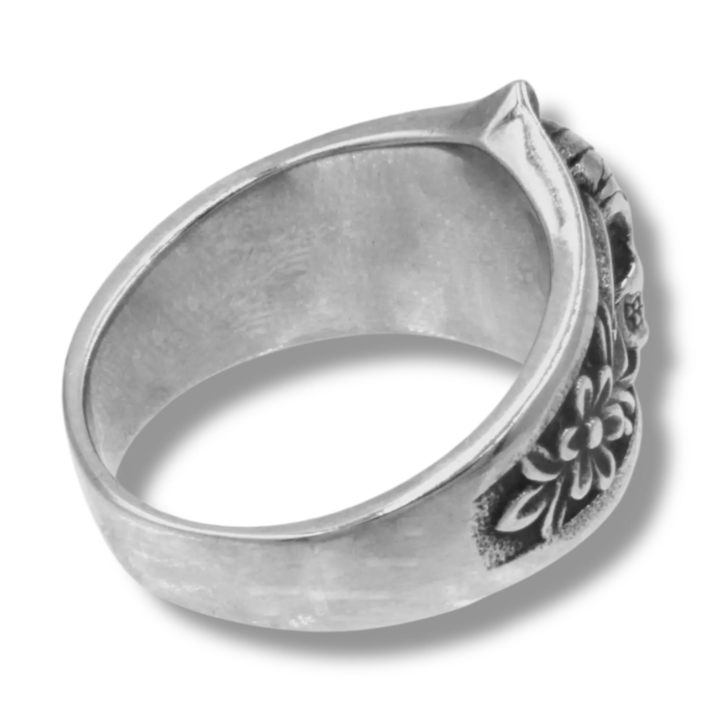 Flower Skull Ring