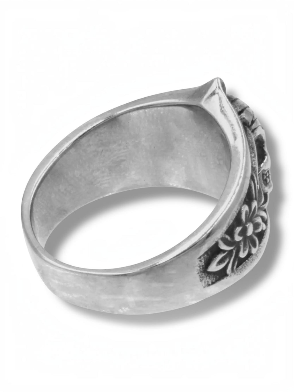 Flower Skull Ring