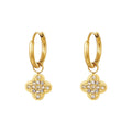 Pendientes de oro con colgante de trébol