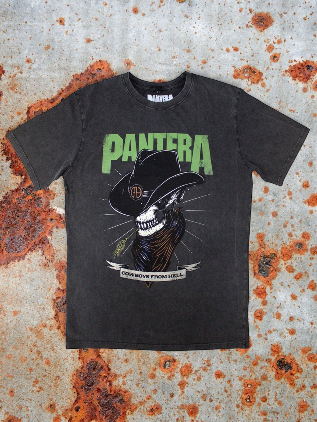 Pantera Stone Wash T-Shirt – Skeleton Cowboy (Limited Edition of 999 pieces)