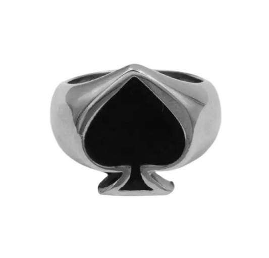 Zilveren Ace of Spades Ring