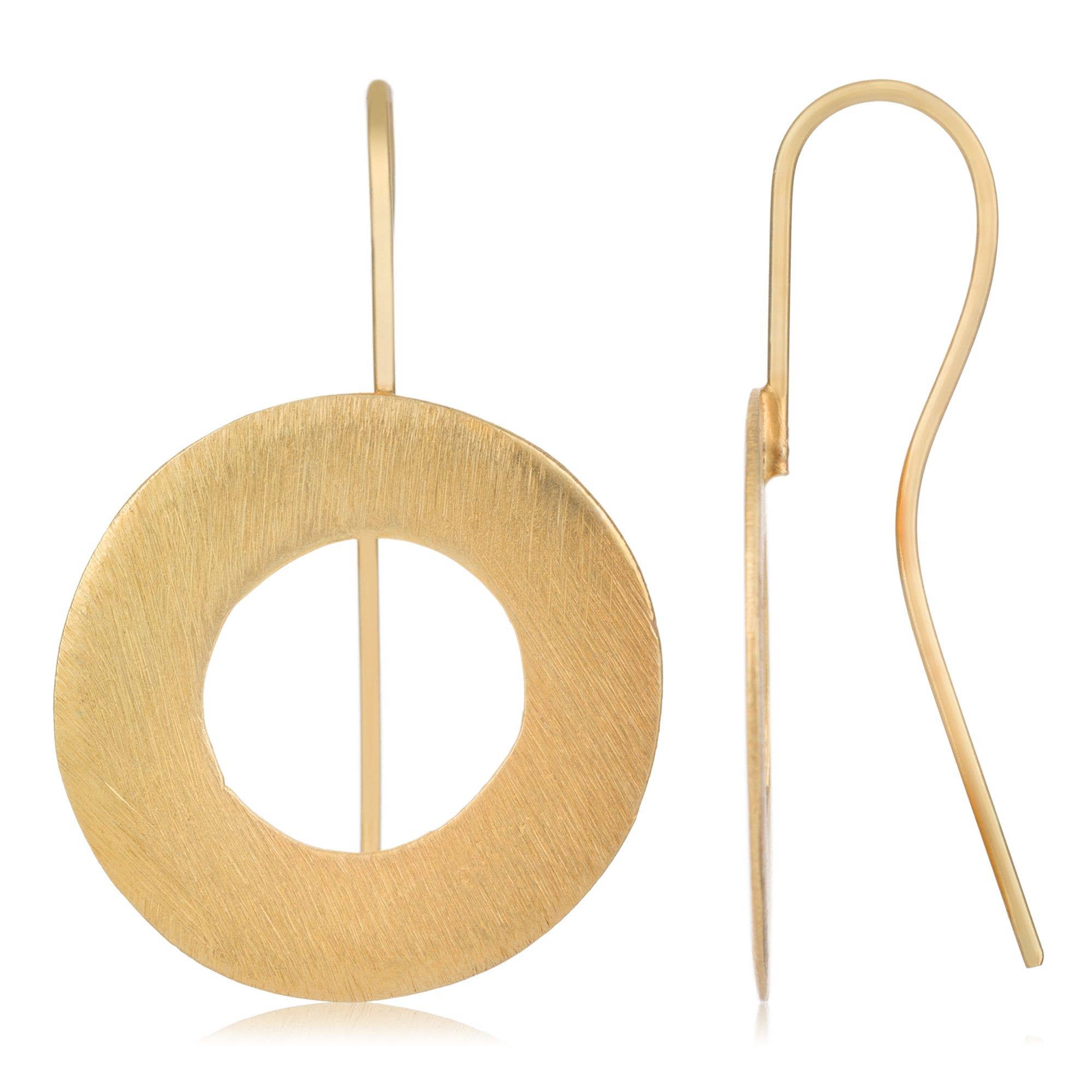 Gold hook earring “Saturn” Gold