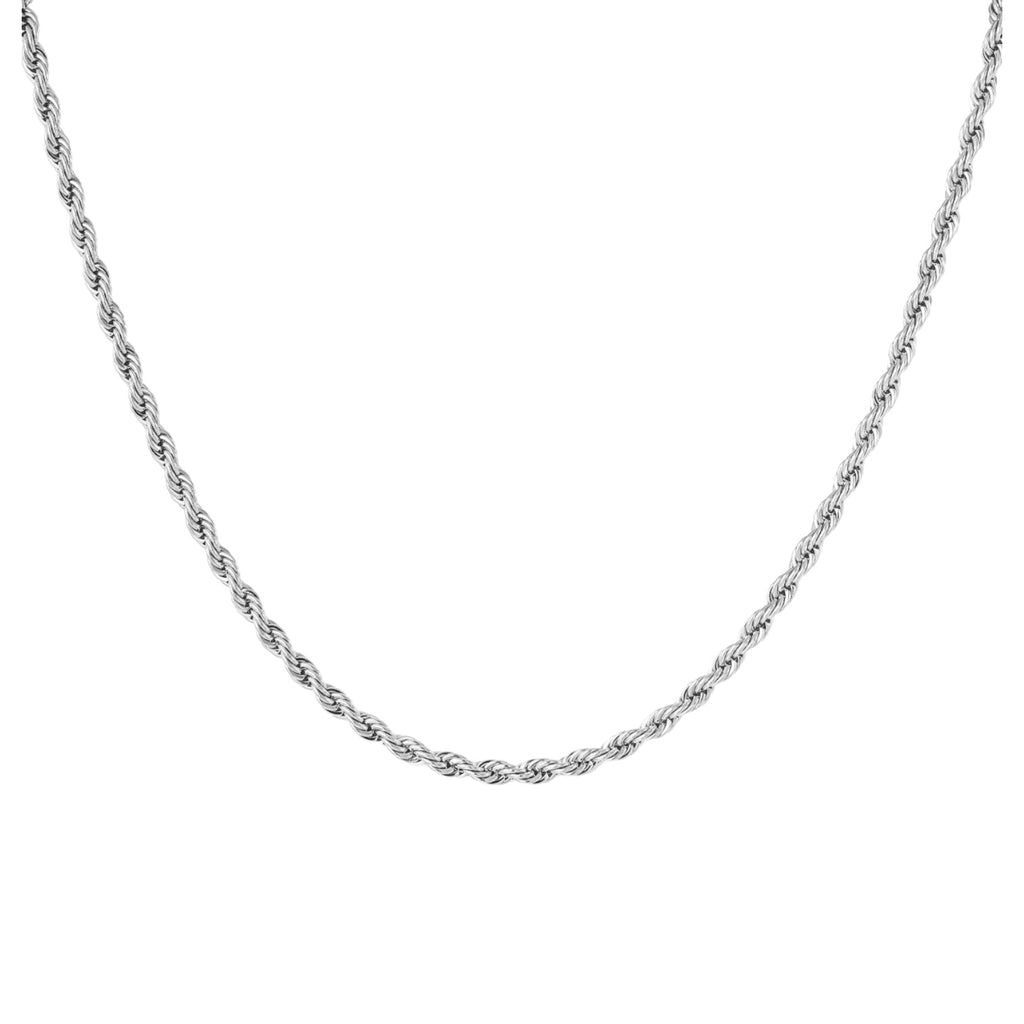 Zilveren Ketting voor hanger gedraaid