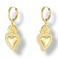 Gouden Sacred Heart Oorbellen Large