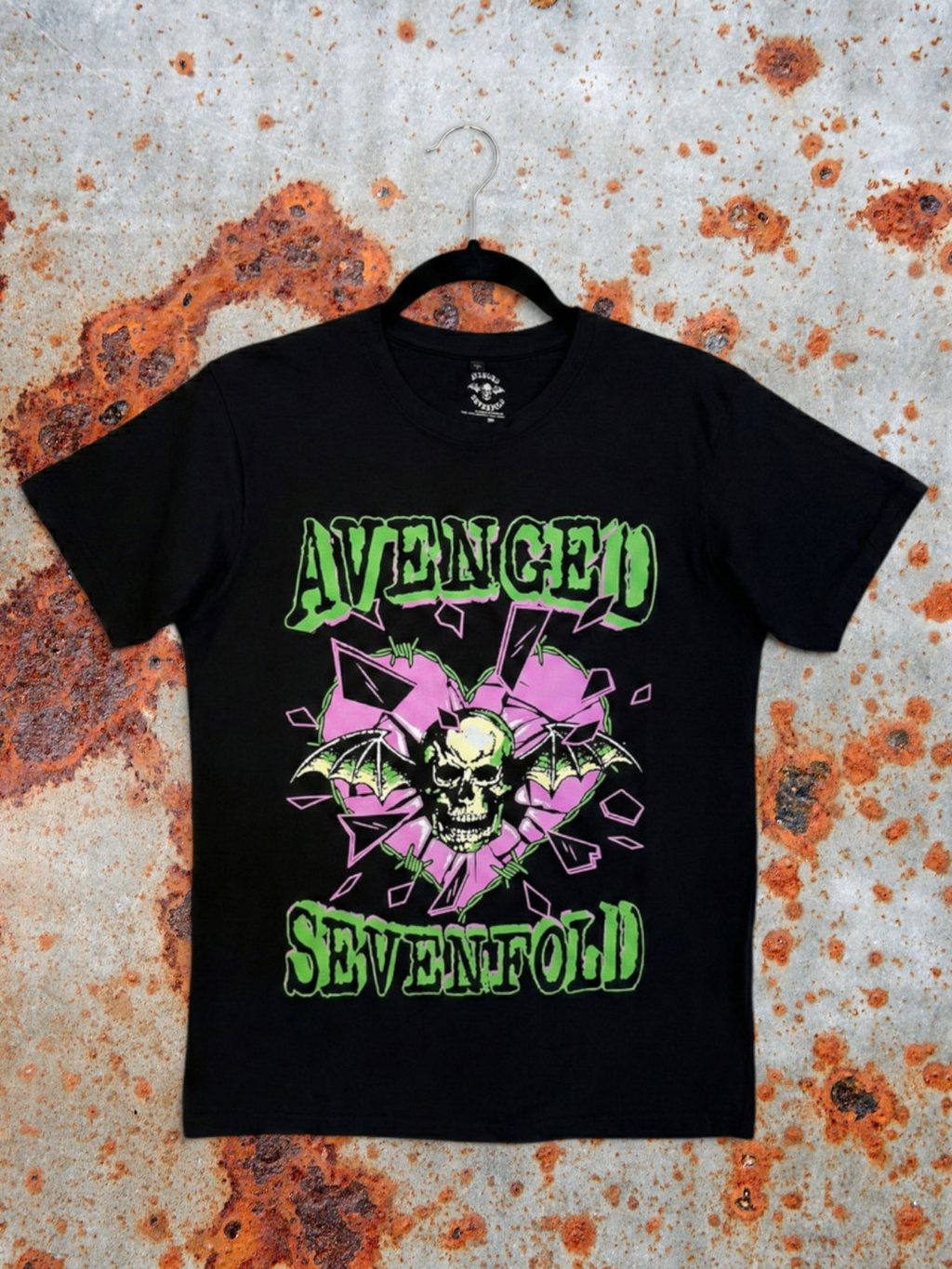 Avenged Sevenfold Premium Carbon T‑Shirt – Heart Break (100% Combed Cotton, Premium Soft‑Touch Finish)