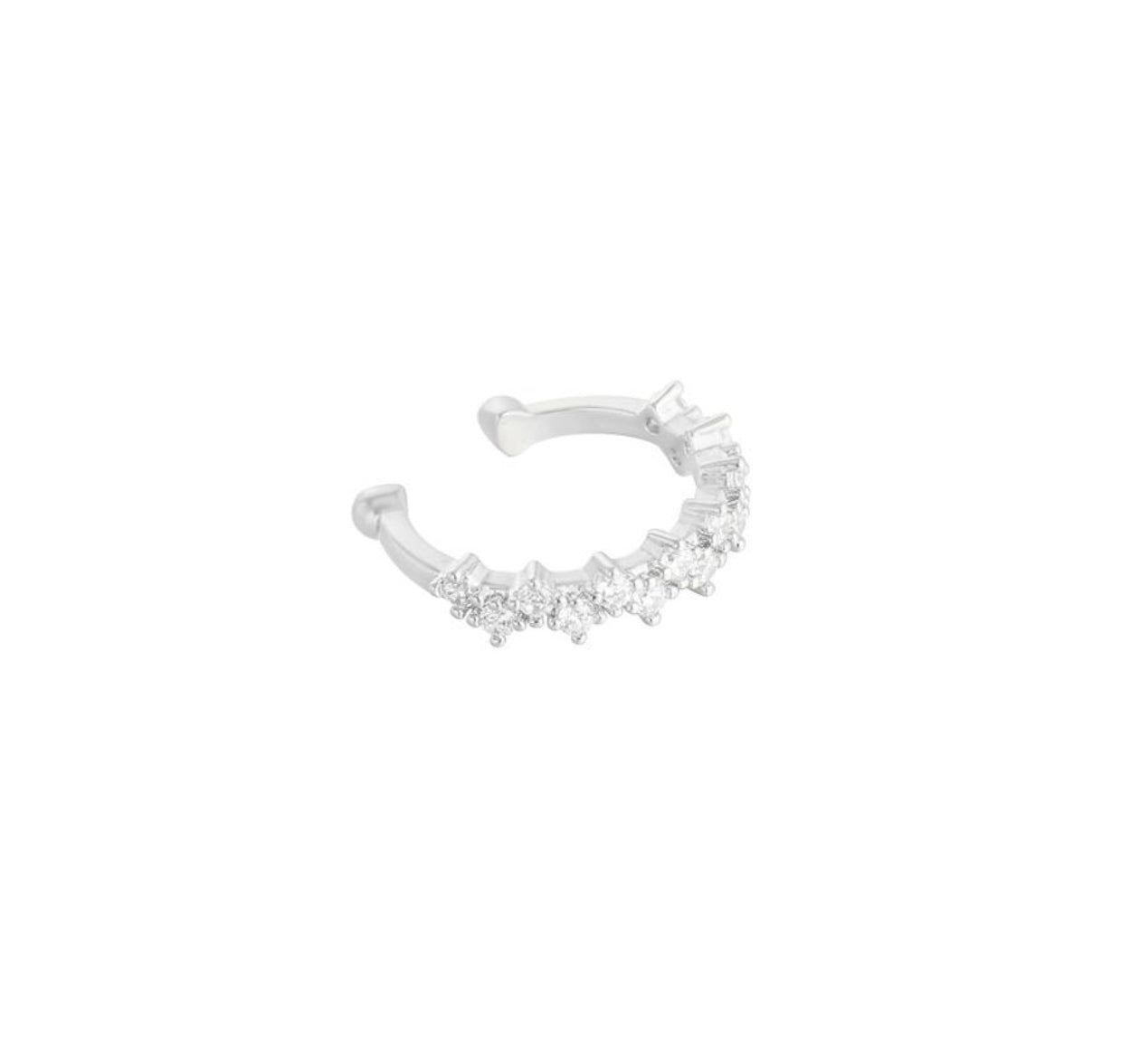 Ear cuff steentjes zilver