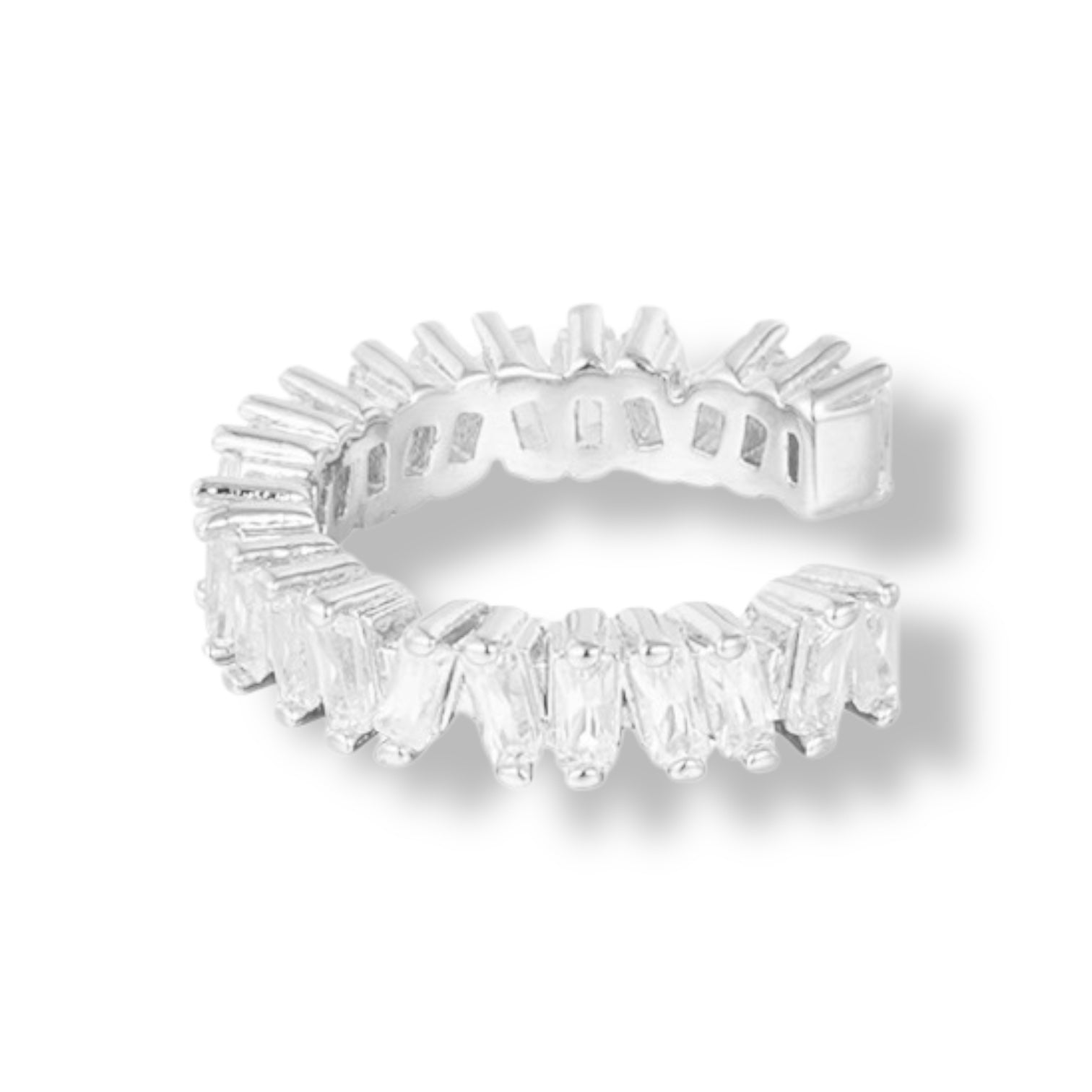 Ear cuff Zilver met steentjes