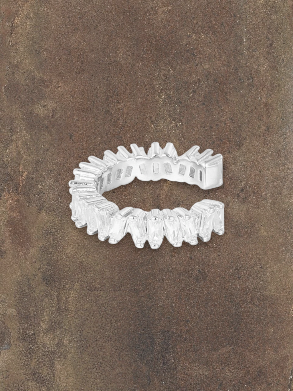 Ear cuff Zilver met steentjes