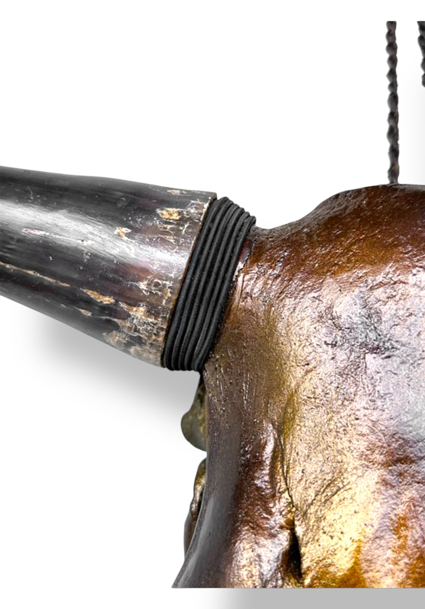 Bull skull metallic brown
