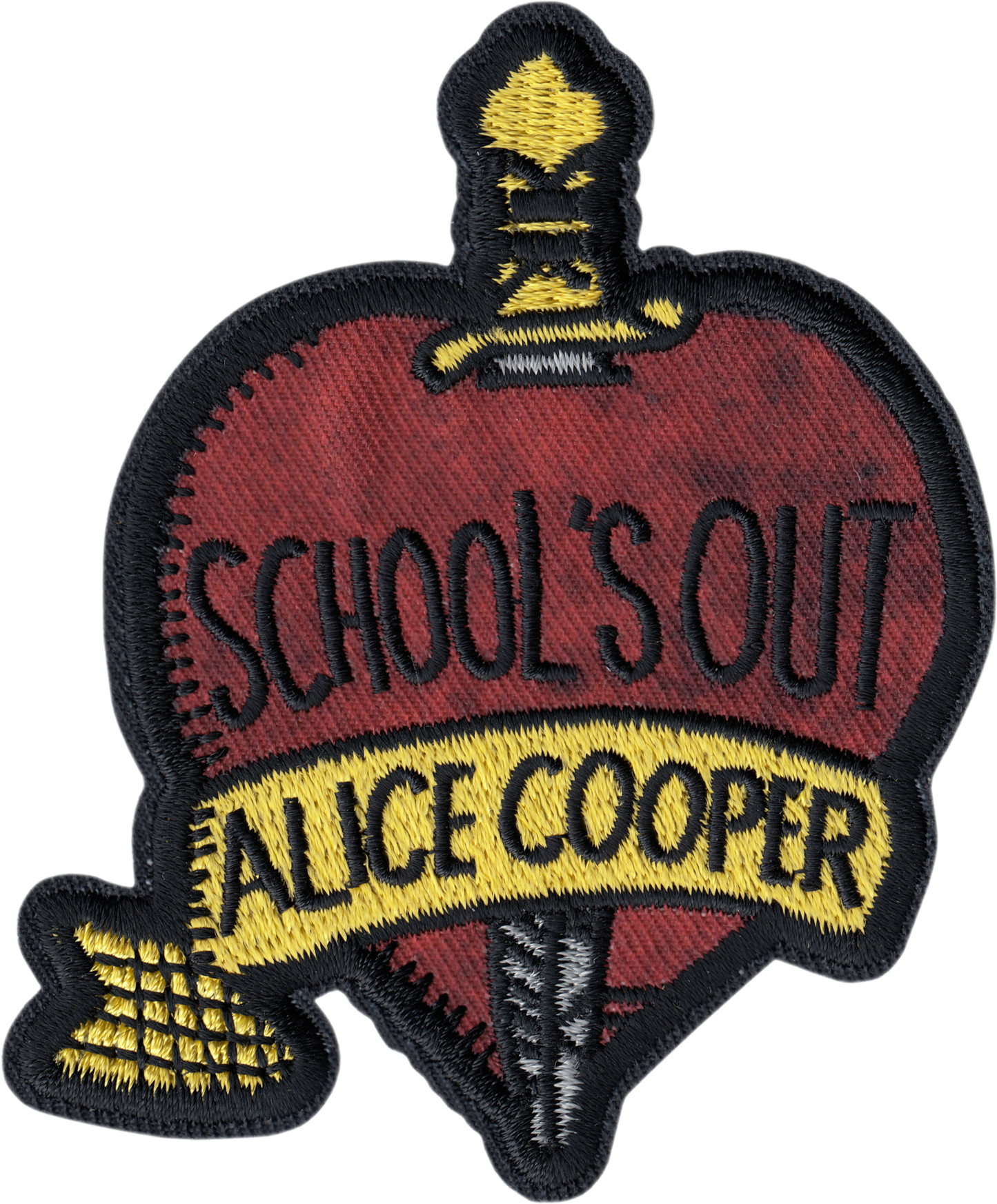 Vintage Alice Cooper Patch - Heart With "School's Out"