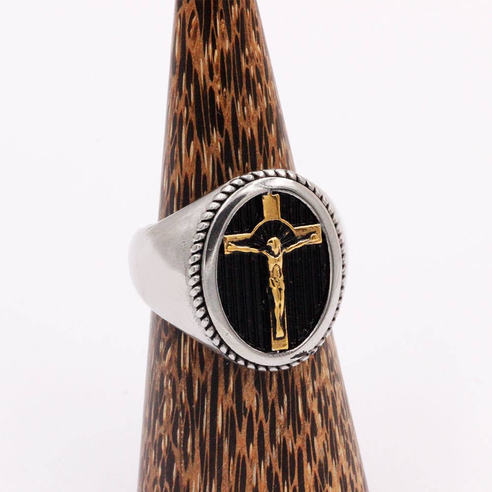 Cross and Jesus Ring