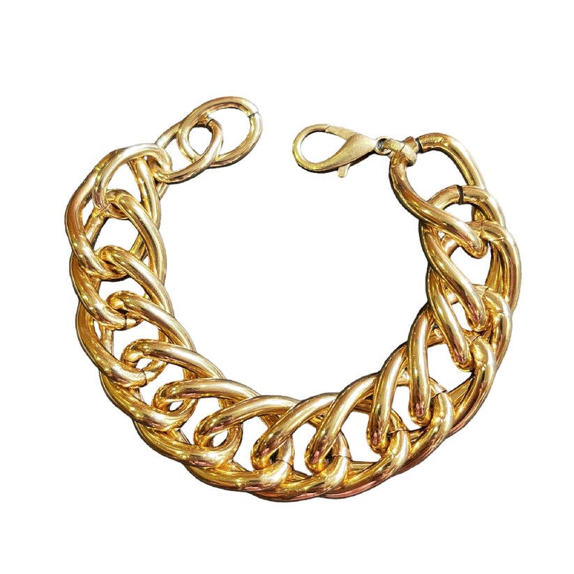 Pulsera doble eslabón oro