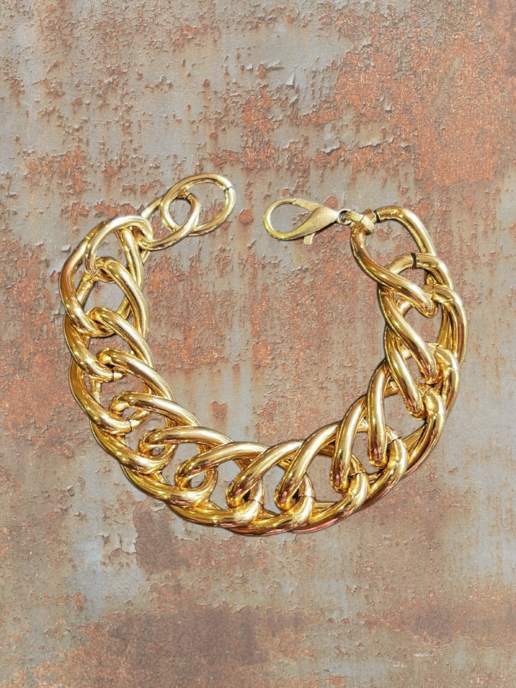 Double link bracelet gold