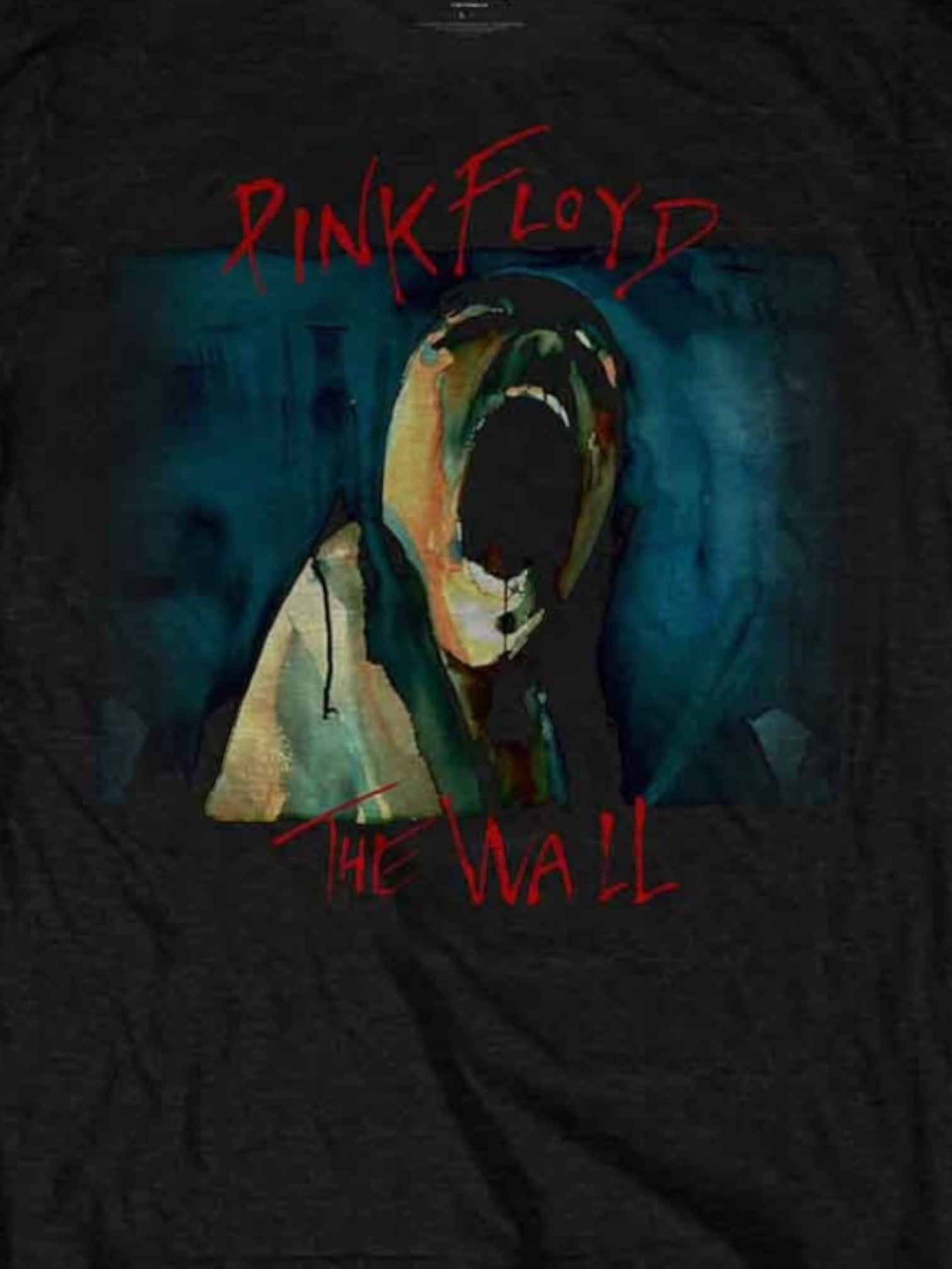 Pink Floyd Unisex T-Shirt: The Wall Scream (Black)