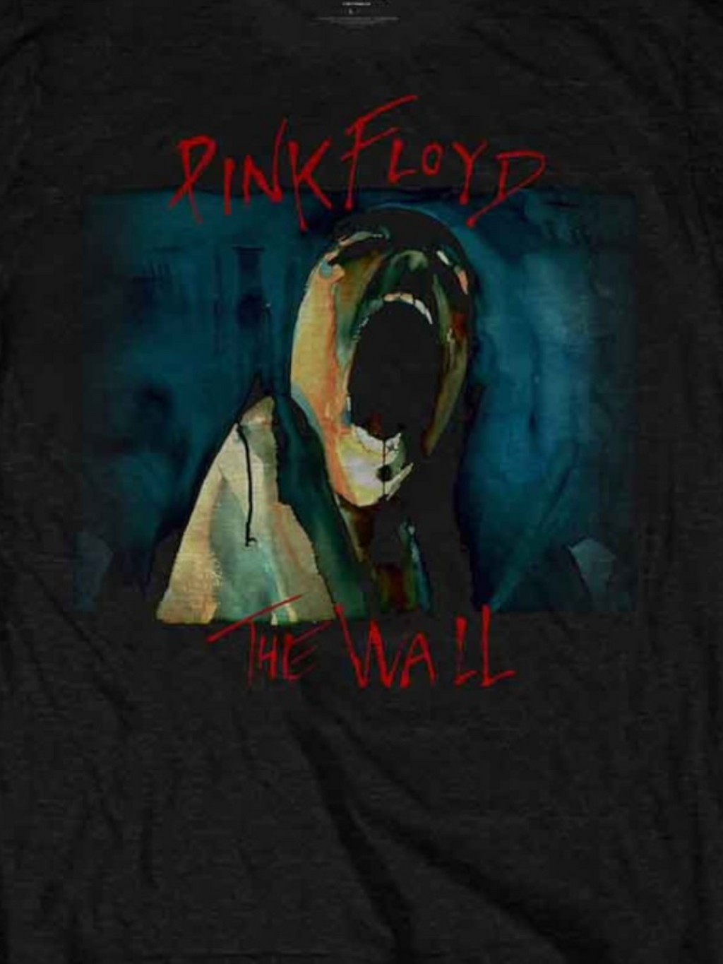 Pink Floyd Unisex T-Shirt: The Wall Scream (Black)