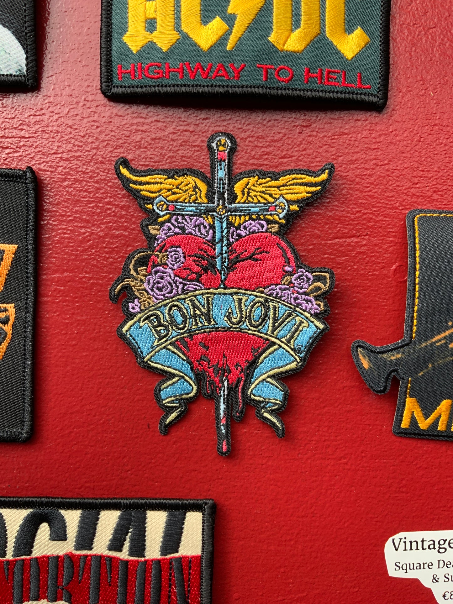 Vintage Bon Jovi Patch - Heart And Sword Logo