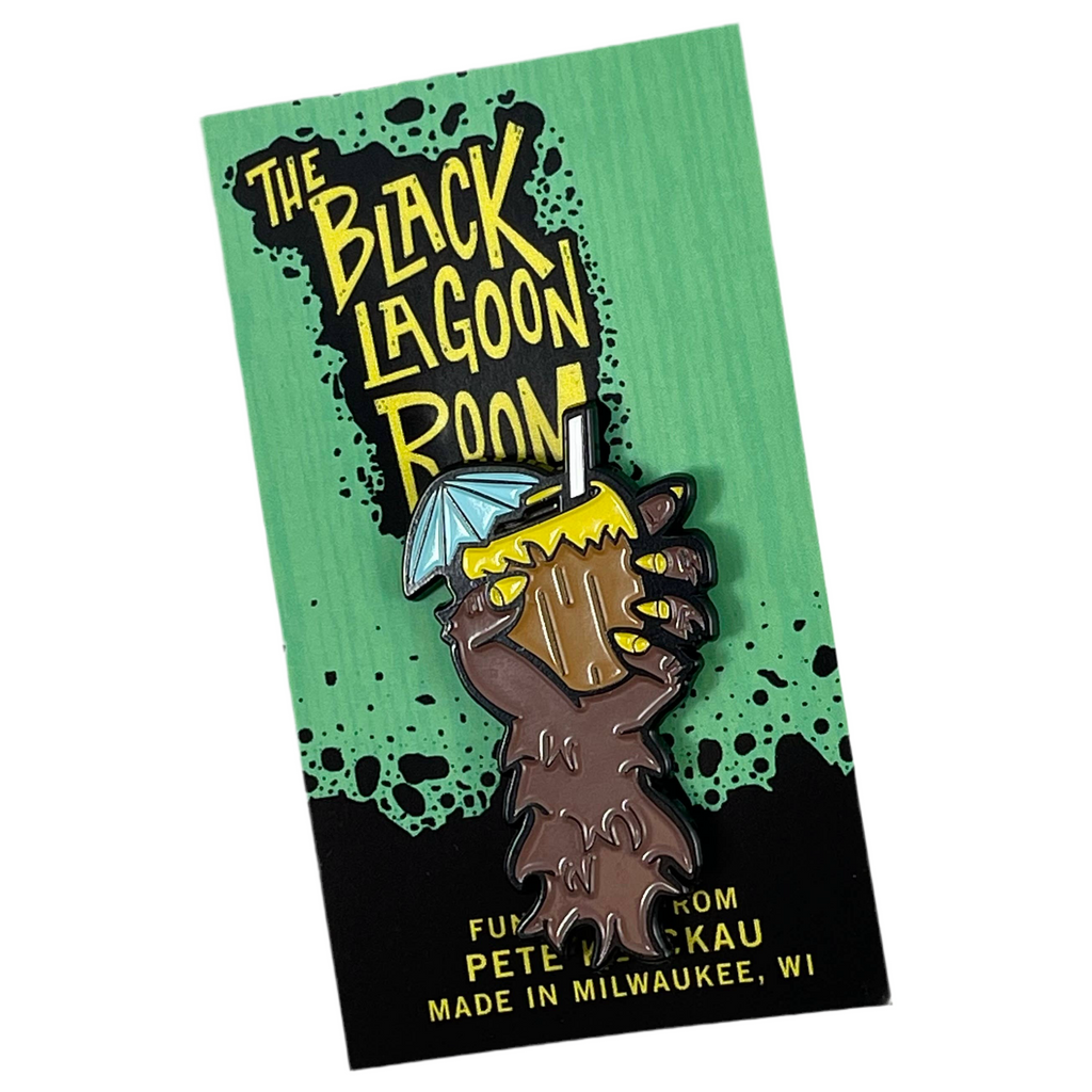 PINA COLADA WOLFMAN Tiki Hombre Lobo Monstruo 2" Pin de esmalte suave