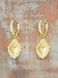 Gouden Sacred Heart Oorbellen