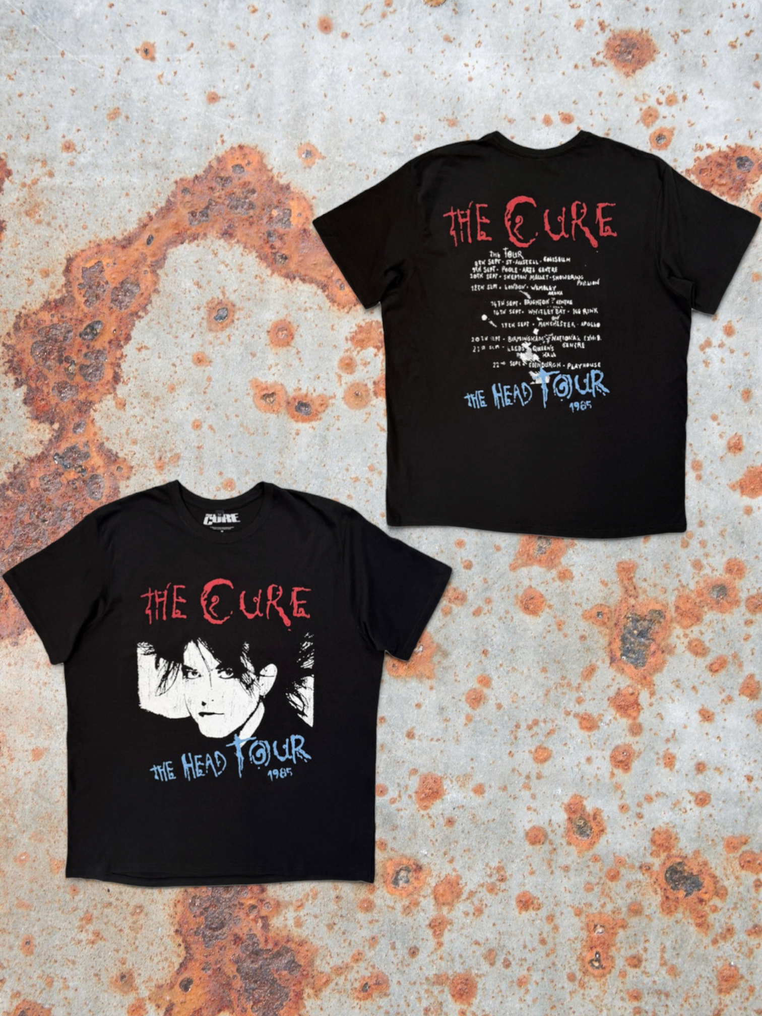 The Cure Premium Carbon T‑Shirt – The Head Tour ’85 (100% Combed Cotton, Premium Soft‑Touch Finish)
