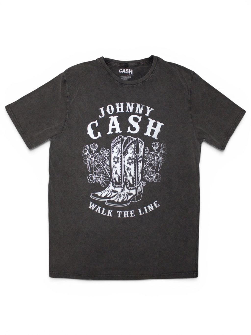 Johnny Cash Stone Wash T‑Shirt – Walk The Line Boots (Limited Edition 999 stuks)