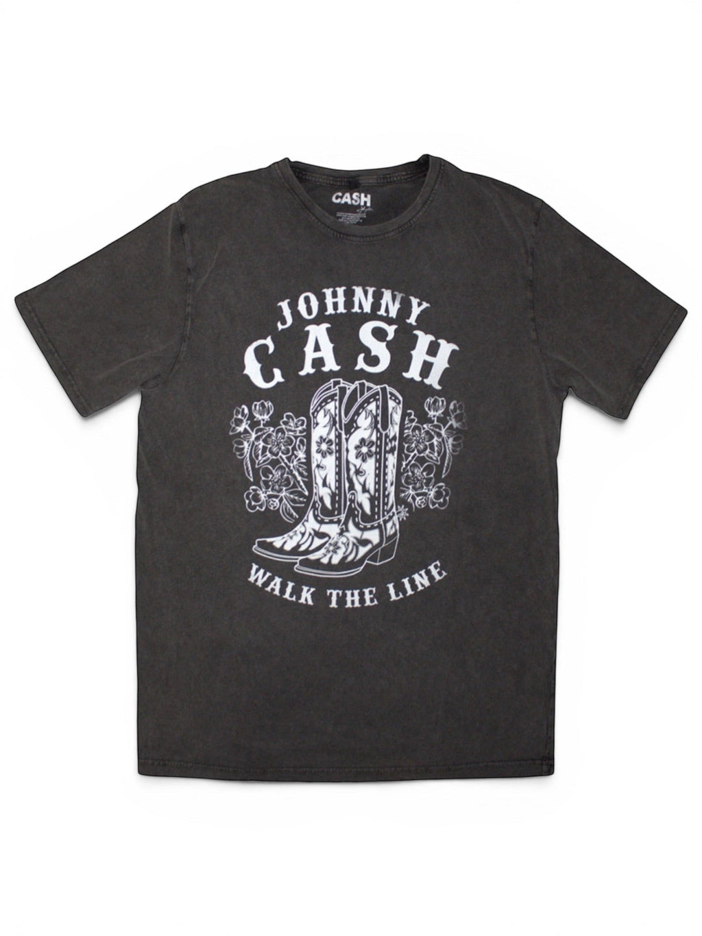 Johnny Cash Stone Wash T‑Shirt – Walk The Line Boots (Limited Edition 999 stuks)