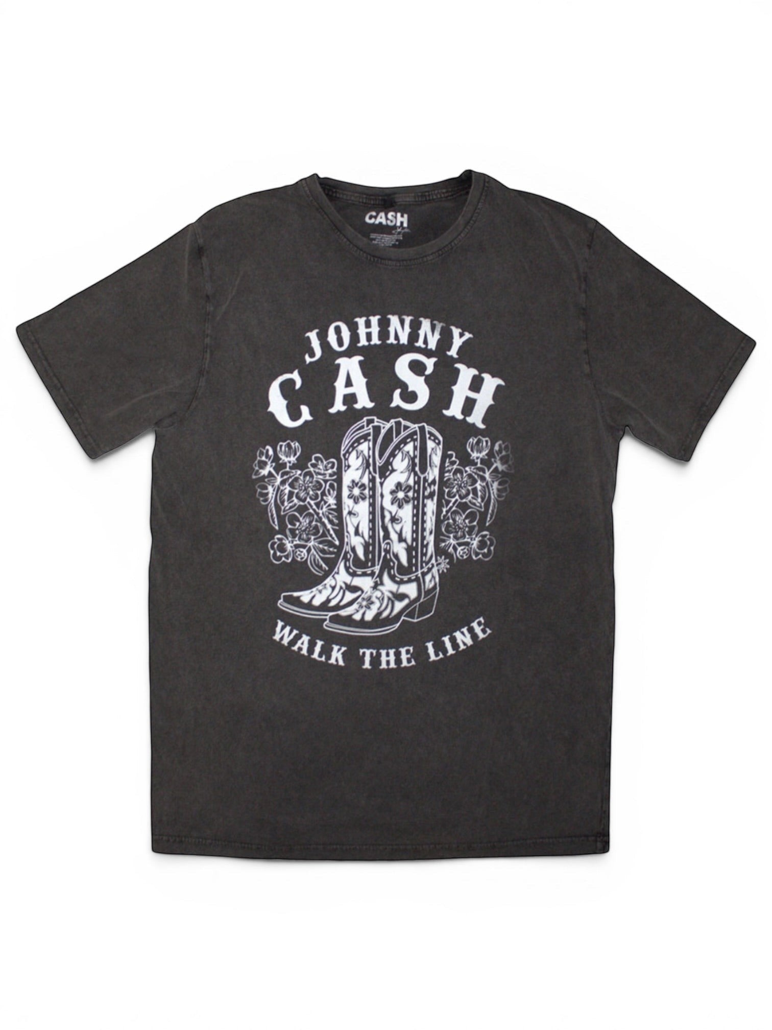Johnny Cash Stone Wash T‑Shirt – Walk The Line Boots (Limited Edition 999 stuks)