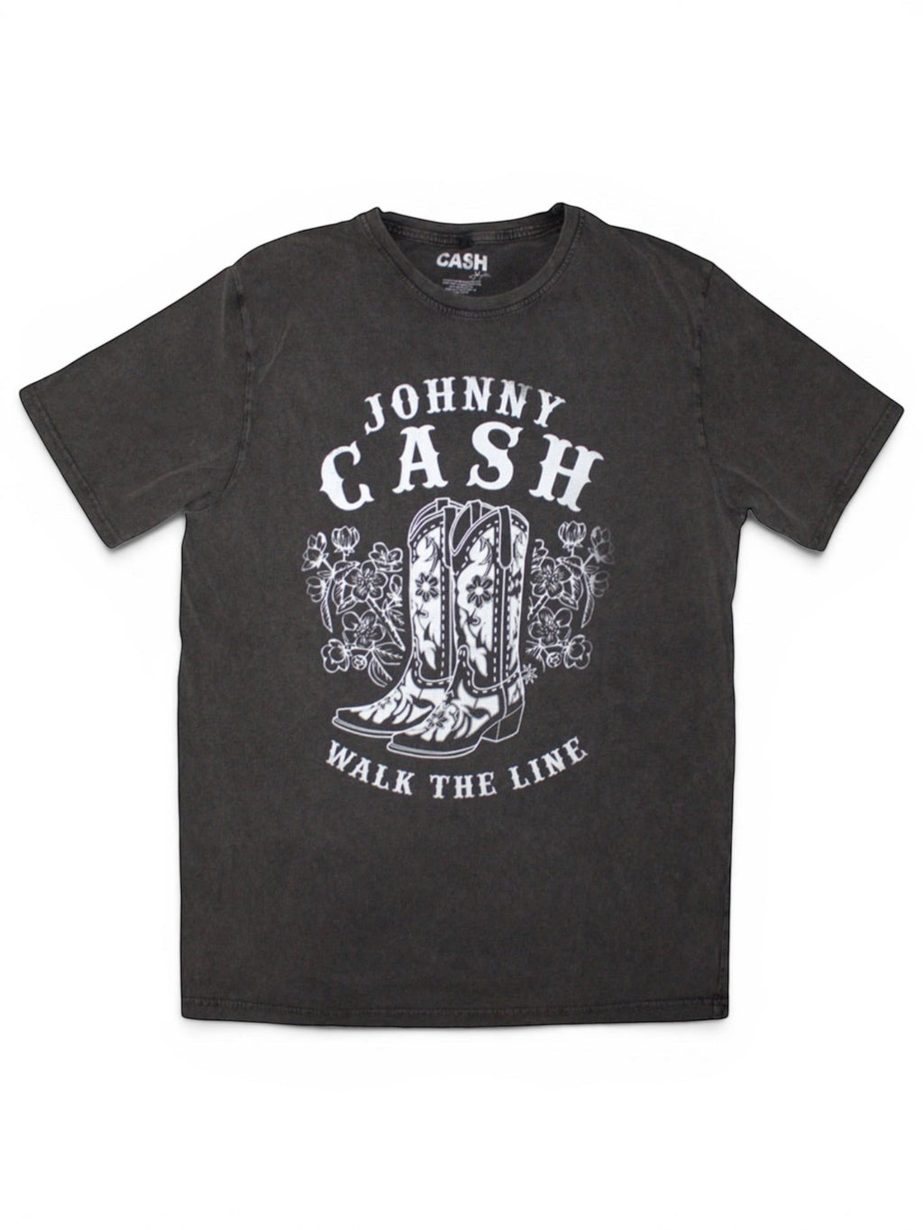 Johnny Cash Stone Wash T‑Shirt – Walk The Line Boots (Limited Edition 999 stuks)