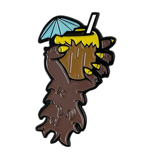 PINA COLADA WOLFMAN Tiki Werewolf Monster 2” Soft Enamel Pin