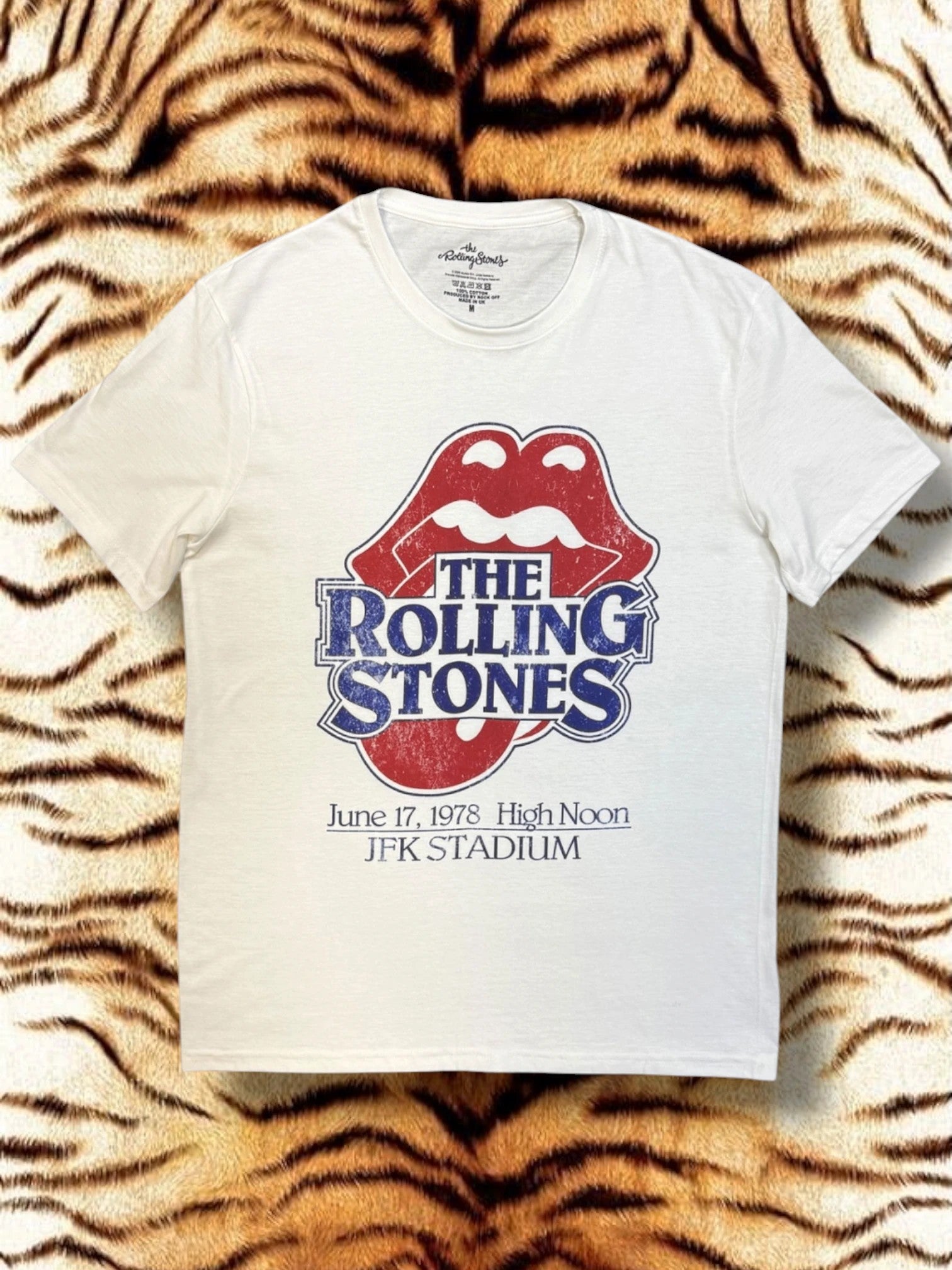 Camiseta Unisex The Rolling Stones: High Noon JFK Stadium (Blanca)