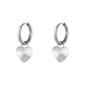 Silver earrings with heart