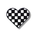 Checkerboard Heart Pin