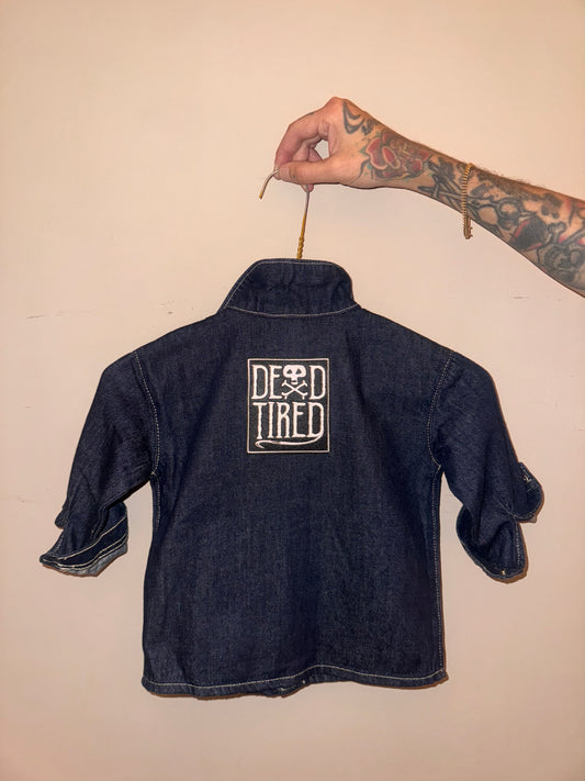 Dead Tired Embroidered Patch with Iron on Adhesive