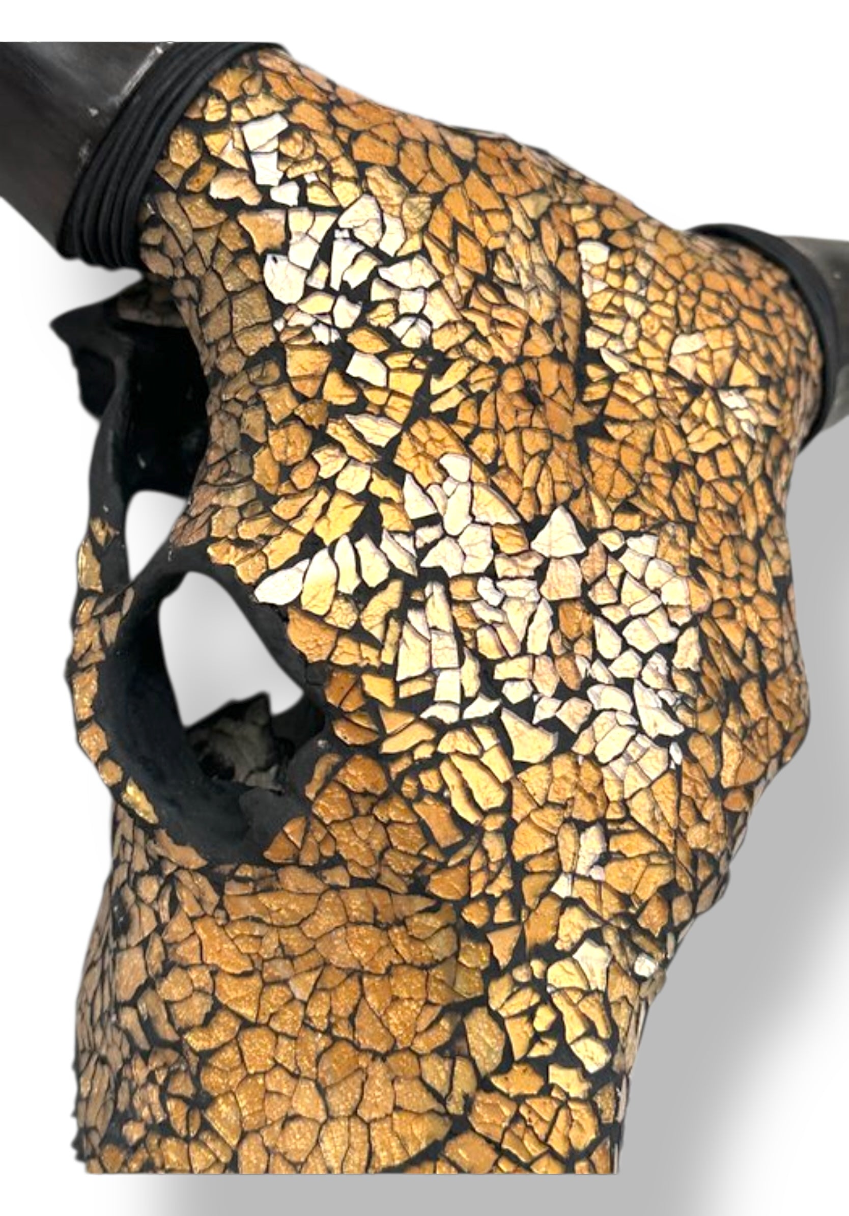 Koeien schedel - Gouden Glas Mozaïek