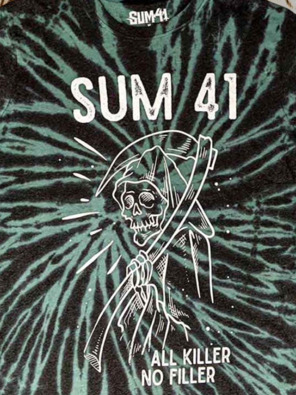 Camiseta unisex Sum 41: Reaper (verde) (Wash Collection)