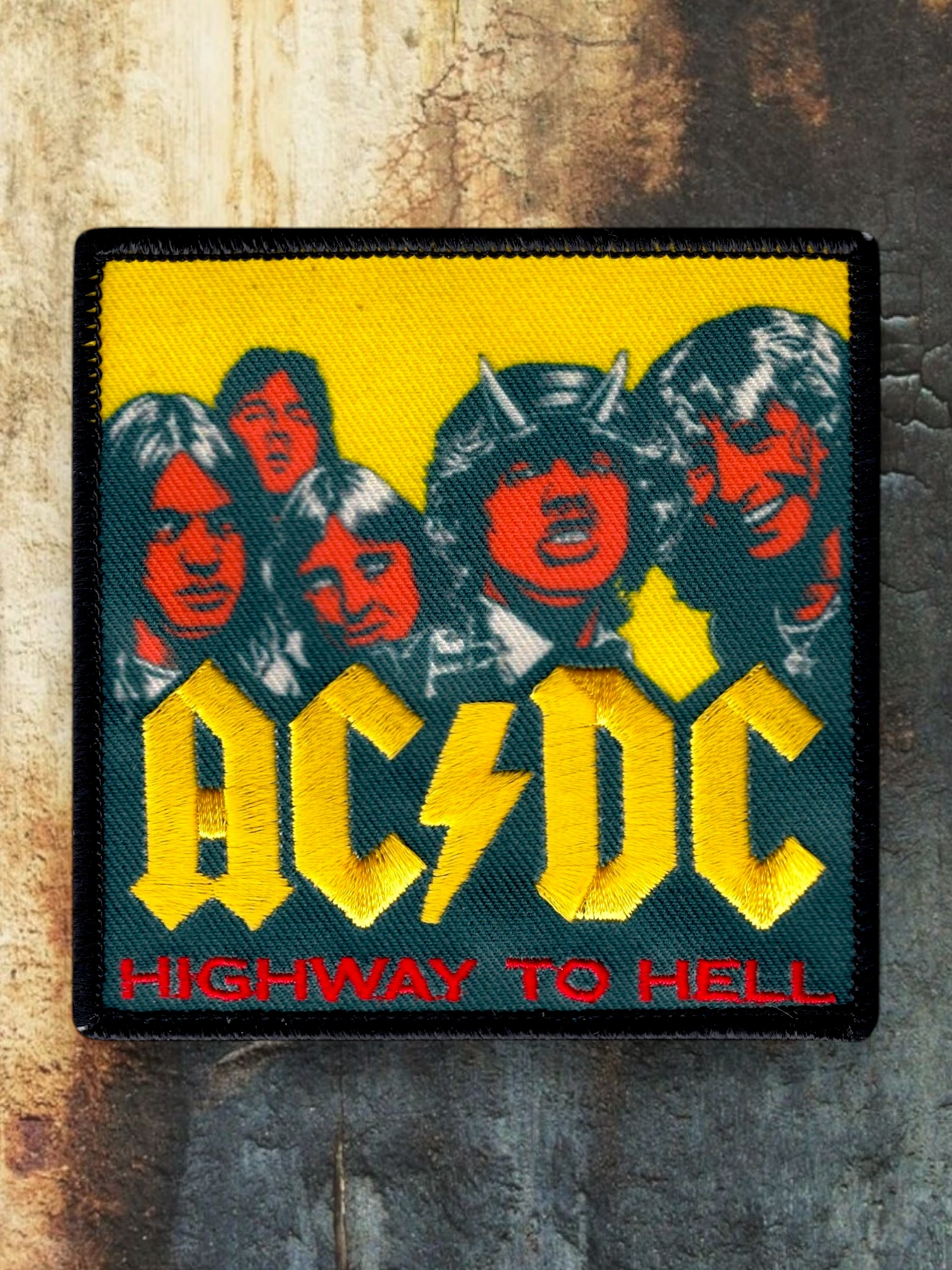 Vintage AC/DC Patch - "Highway To Hell" Cover Art Inspired