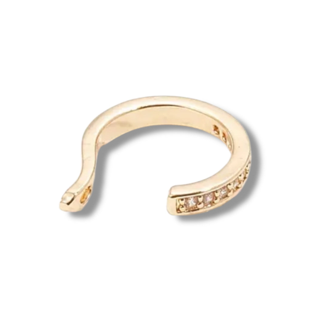Gouden Ear cuff met steentjes
