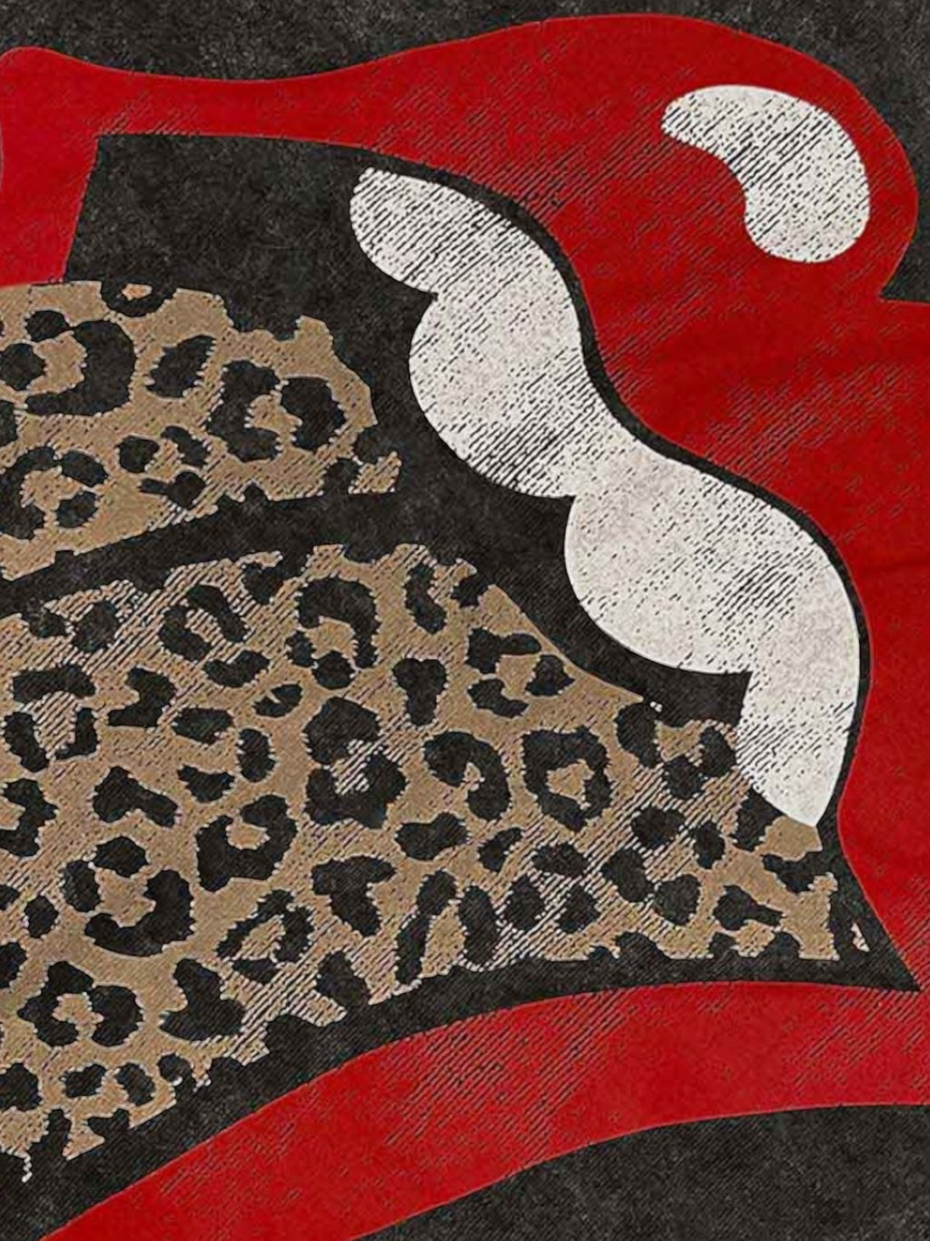 The Rolling Stones Unisex T-Shirt: Leopard Tongue (Black) (Wash Collection)