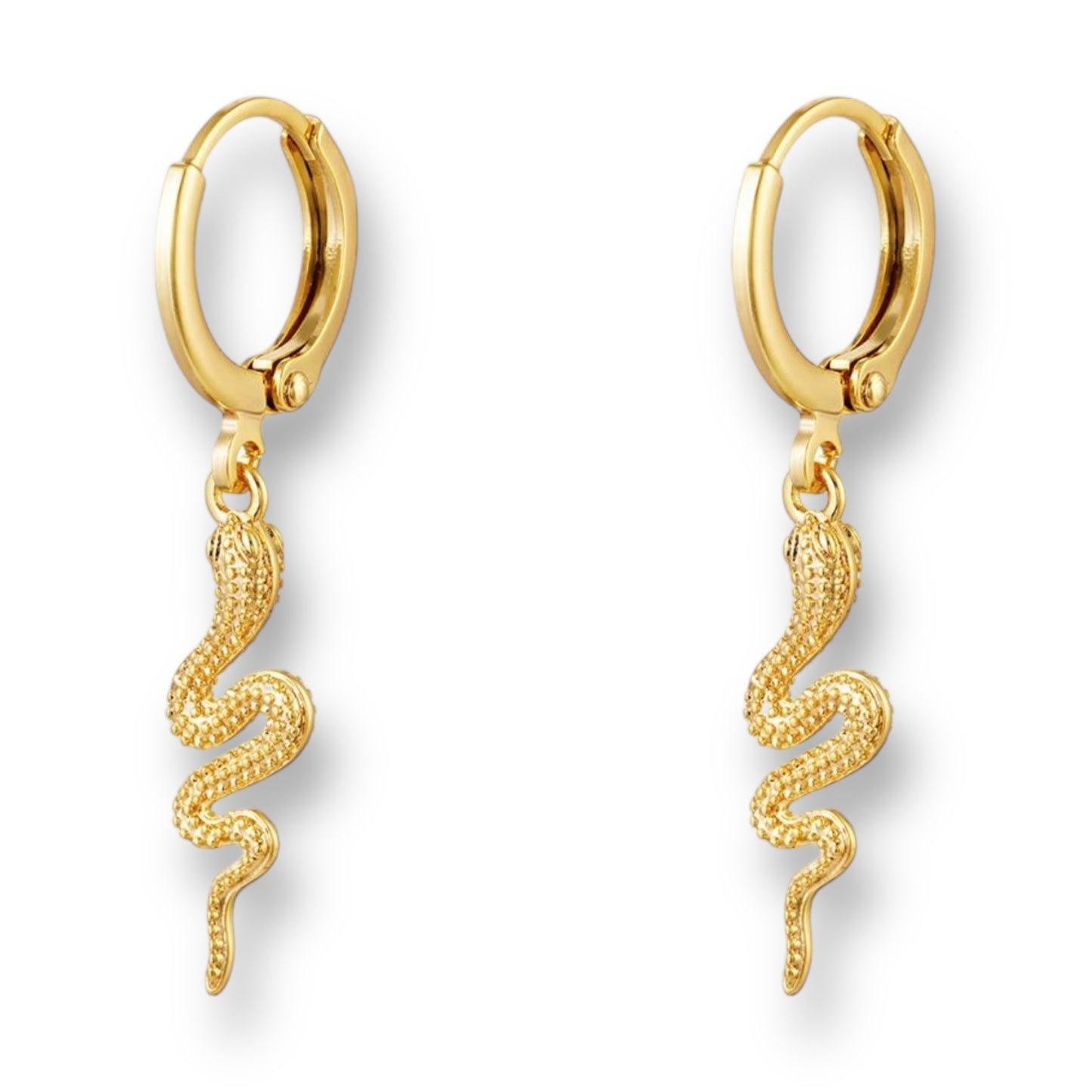 Pendientes serpiente oro