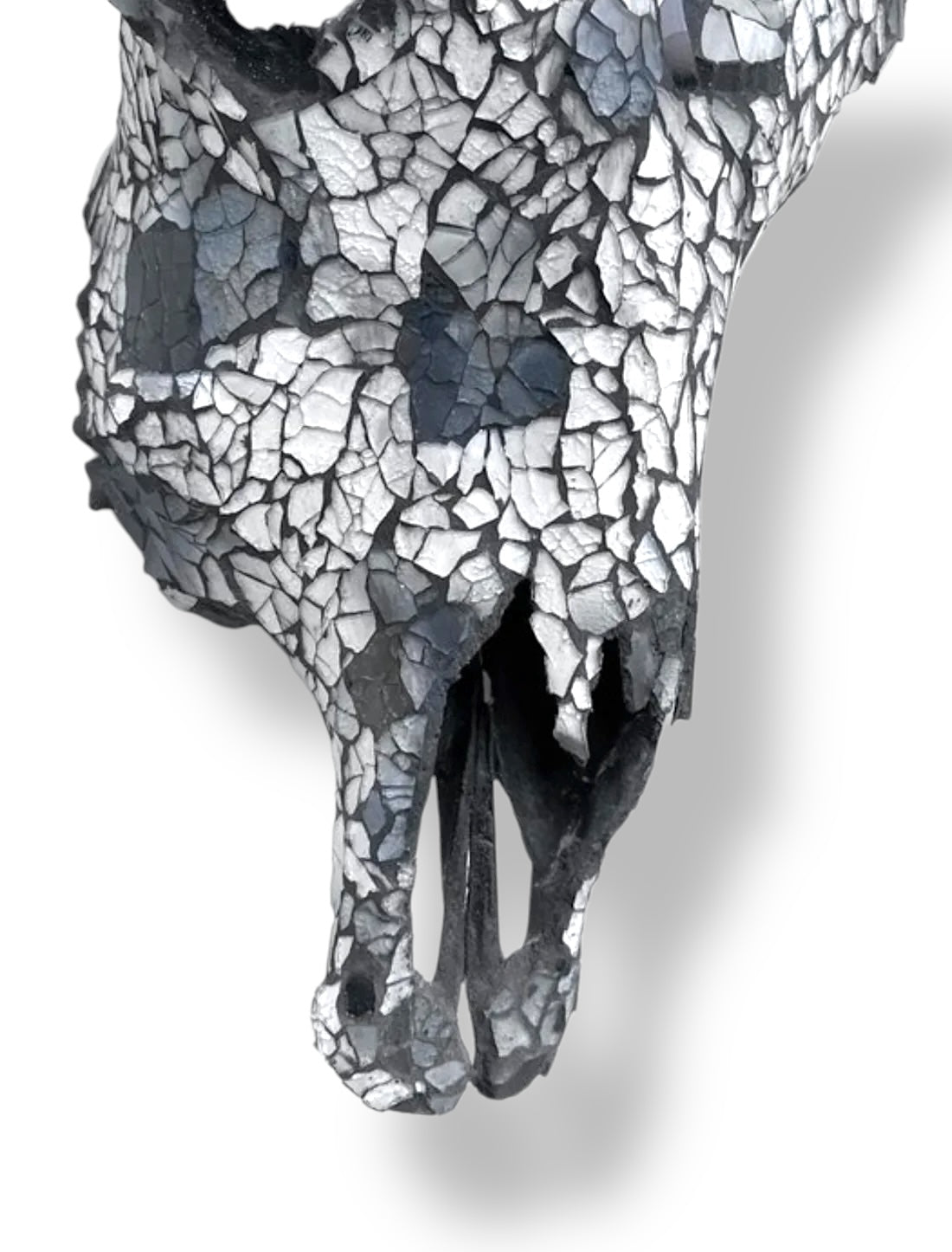 Cow Skull - Gray Mosaic