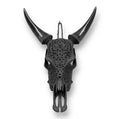 Hand carved cow skull